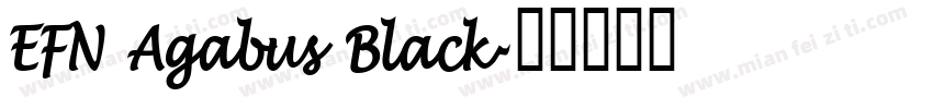 EFN Agabus Black字体转换
